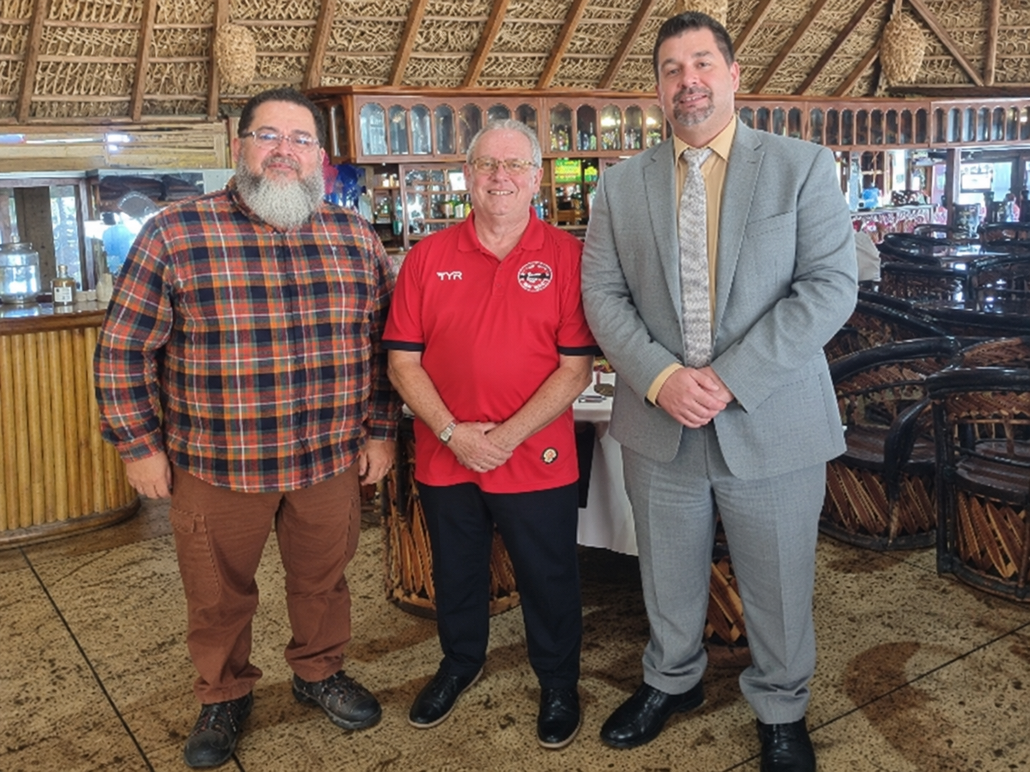 Moises Ochoa, ANAVETS President Derek McChesney and Consul Sébastien Moffet at Canada Day 2026