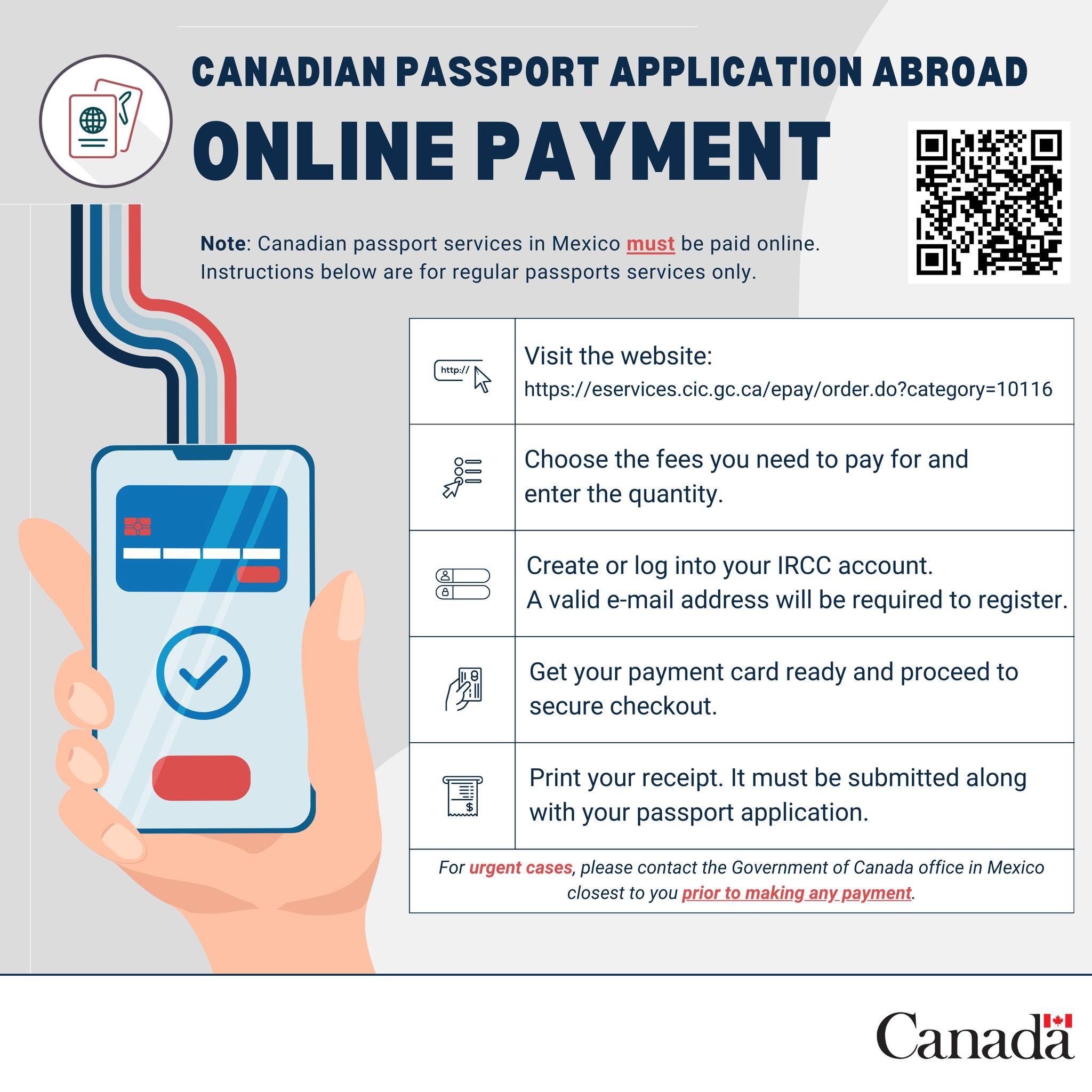 Online passport payment